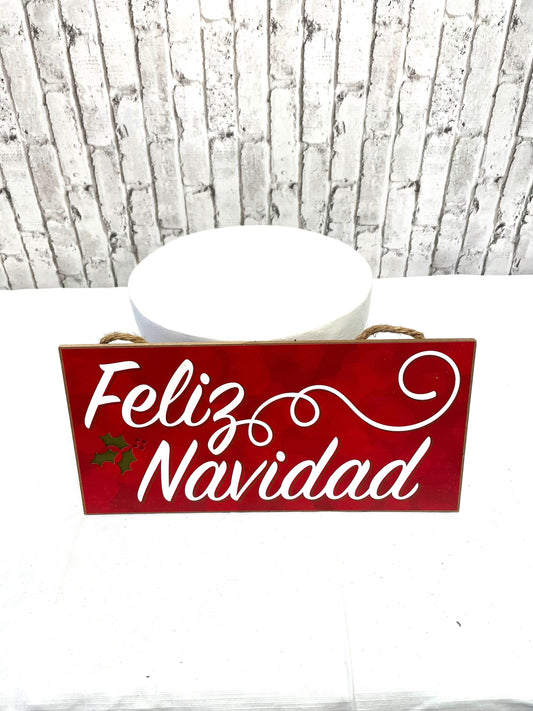 Felix Navidad wreath sign, Christmas wreath sign, AP8442. holiday wreath sign