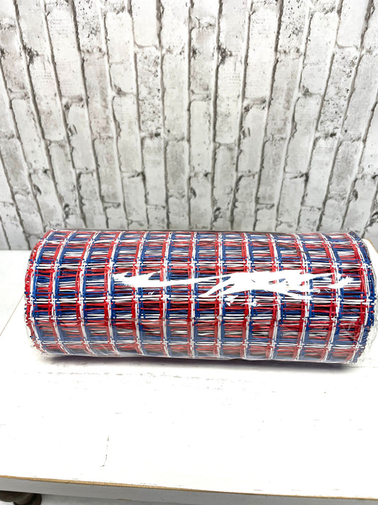Patriotic mesh, RP8130E7, burlap check patriotic mesh