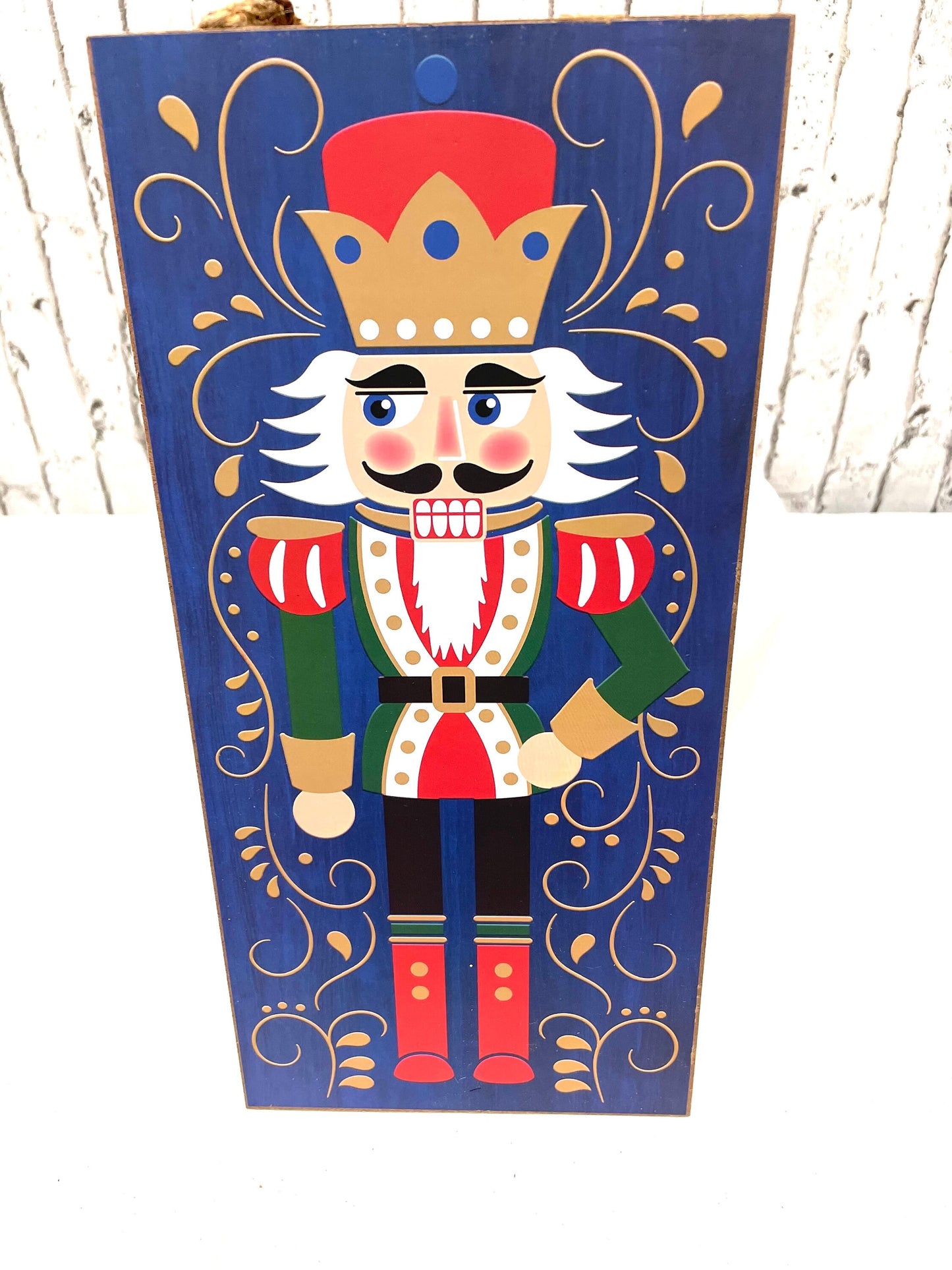 nutcracker wreath sign, navy nutcracker wreath sign, AP8543, navy nutcracker Christmas wreath sign, Christmas sign